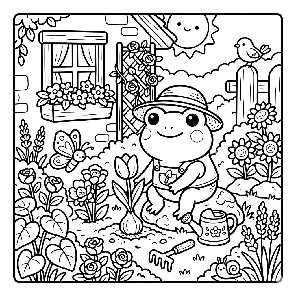 Doodle rana jardinera